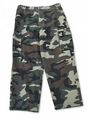 Vintage Big Creek Camouflage Cargo Pants | 90s Woodland Camo Utility 38/30